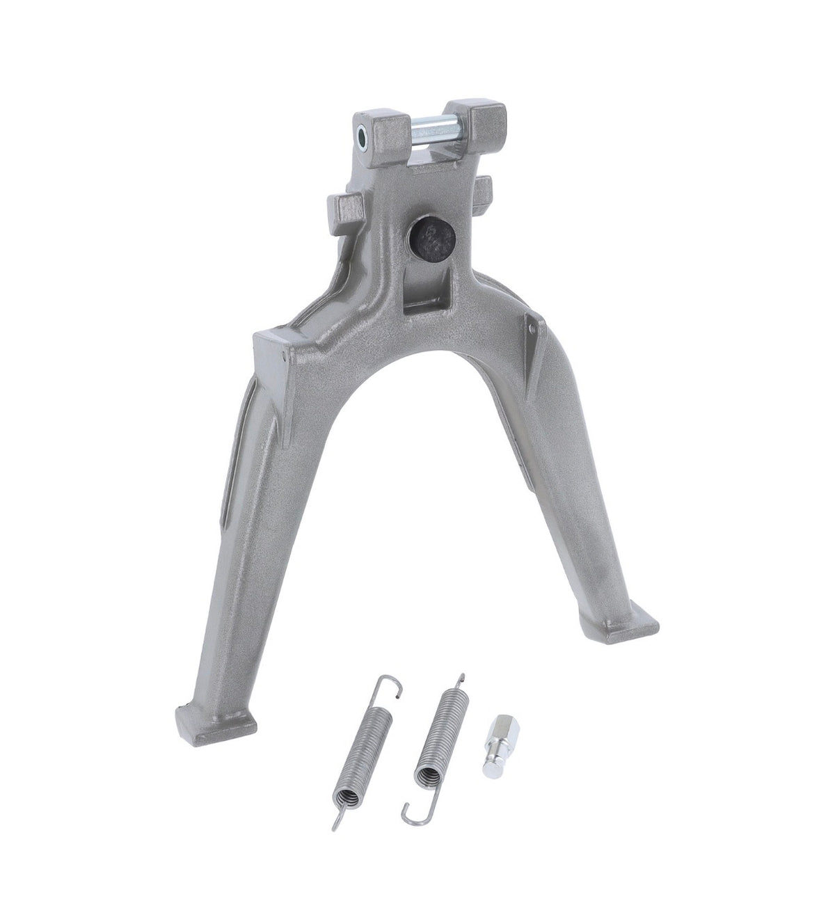 Simson VM S50, S51, S53 Hauptständer verstärkt & verlängert 290 mm (+5 cm) Silber