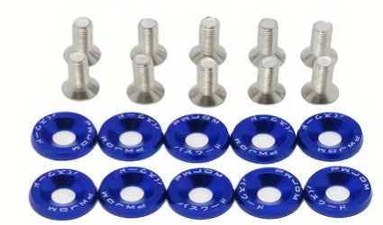 10 Stk. Eloxierte Unterlegscheiben mit M6 Schrauben - Verschiedene Farben