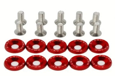 10 Stk. Eloxierte Unterlegscheiben mit M6 Schrauben - Verschiedene Farben