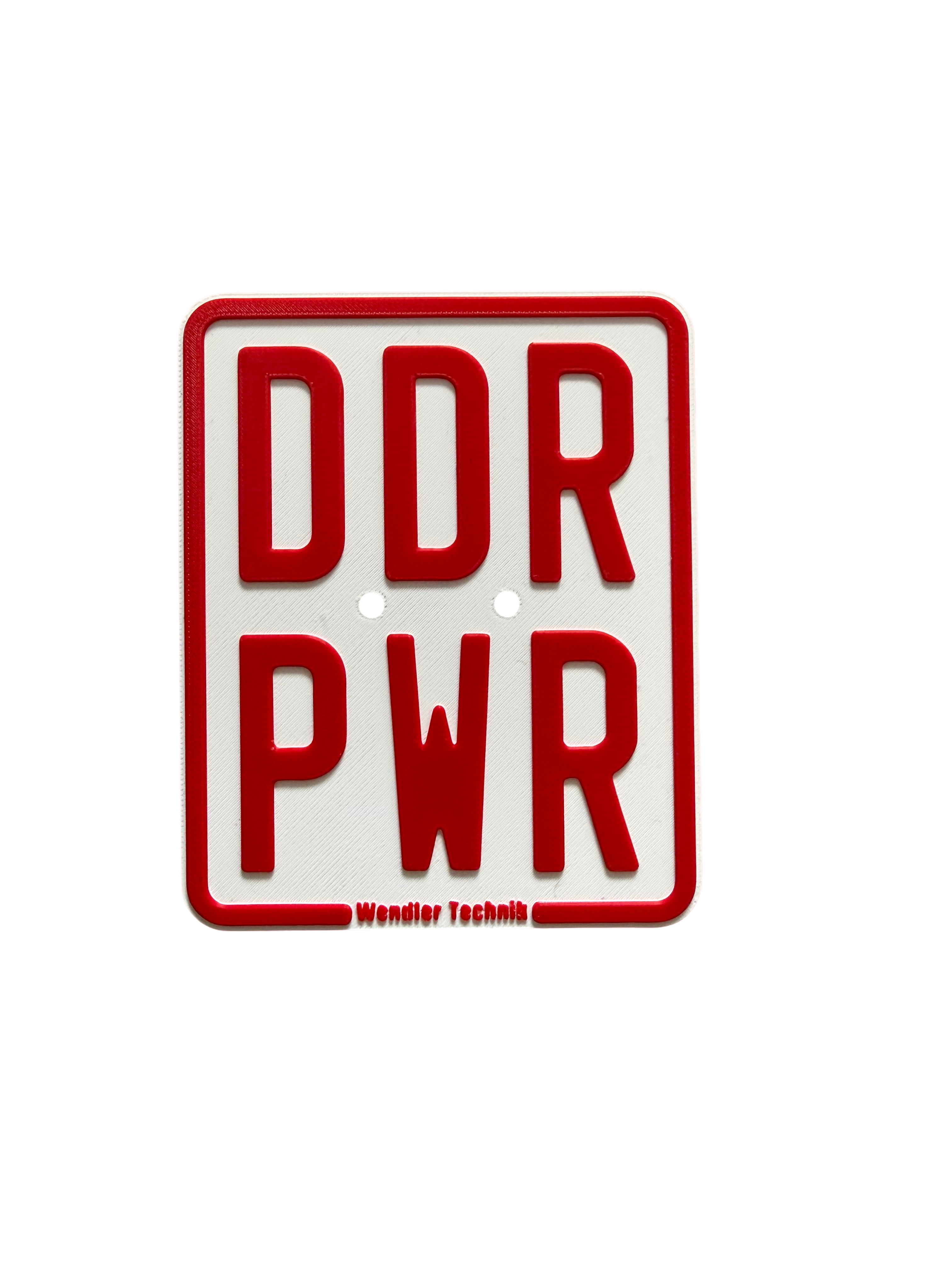 Simson Show Kennzeichnen / Nummernschild 3D-Druck - DDR PWR