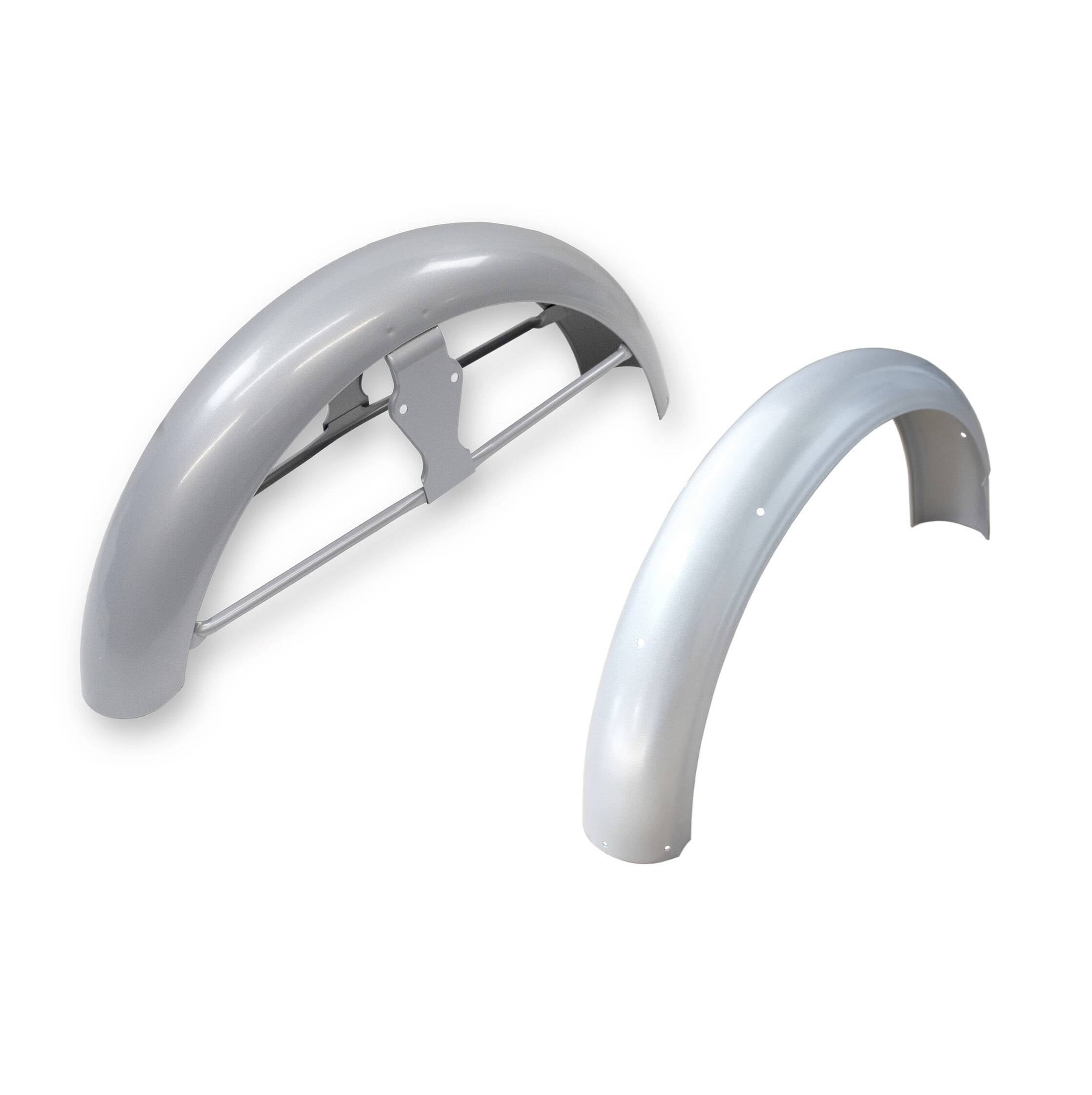 Simson Schutzblech-Set vorne & hinten mit Strebe – Silber – Wendler Technik & Handel